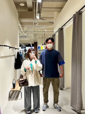 「plain-me（プレインミー）のアイテム（パンツ）」を使った、noreen97さん（レディース・152cm）の春コーディネート