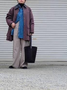 「アイテム（その他アウター）」を使った、midoさん（レディース・164cm）の冬コーディネート