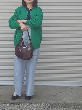 「w closet（ダブルクローゼット）のアイテム（オールインワン・サロペット）」を使った、midoさん（レディース・164cm）の春コーディネート