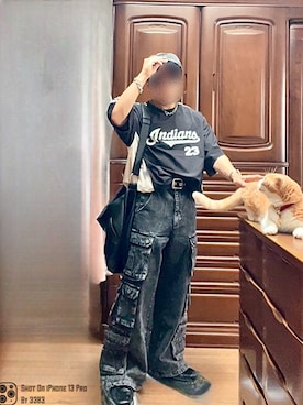 「アイテム（帽子）」を使った、無名さん（メンズ・157cm・20代）の夏コーディネート