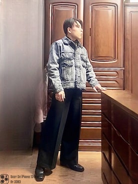 「アイテム（リング）」を使った、無名さん（メンズ・157cm）の冬コーディネート