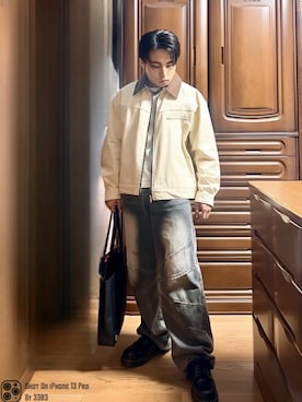 「アイテム（ジャケット/アウター）」を使った、無名さん（メンズ・157cm・20代）の秋コーディネート