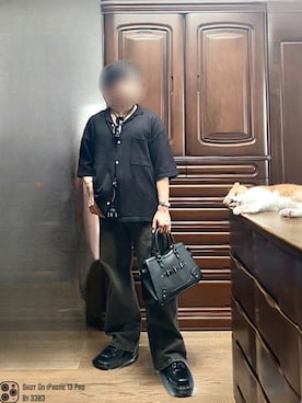 「アイテム（ハンドバッグ）」を使った、無名さん（メンズ・157cm）の夏コーディネート
