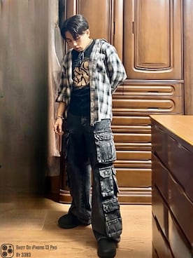 「アイテム（ブレスレット）」を使った、無名さん（メンズ・157cm）の秋コーディネート