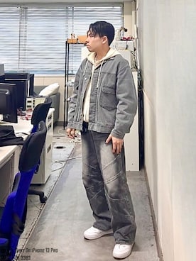 「アイテム（セットアップ）」を使った、無名さん（メンズ・157cm）の秋コーディネート