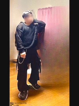 「アイテム（ニット/セーター）」を使った、無名さん（メンズ・157cm・20代）の夏コーディネート
