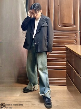 「VINTAGE（ヴィンテージ）のアイテム」を使った、無名さん（メンズ・157cm）の秋コーディネート