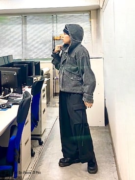 「SINSS（シンス）のOriginal logo knit cap / オリジナルロゴニットキャップ（ニットキャップ/ビーニー）」を使った、無名さん（メンズ・157cm）の秋コーディネート