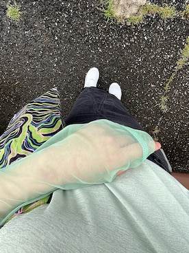 「アイテム（デニムスカート、グレー系）」を使った、nyanさん（レディース・163cm）の秋コーディネート