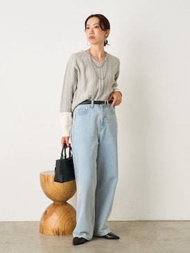 「アイテム（トートバッグ、ブラック系）」を使った、akane.mさん（レディース・162cm）の秋コーディネート