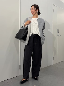 「アイテム（ノーカラージャケット）」を使った、akane.mさん（レディース・162cm）の秋コーディネート