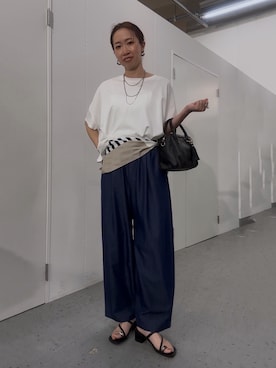 「アイテム（バンダナ/スカーフ）」を使った、akane.mさん（レディース・162cm）の夏コーディネート