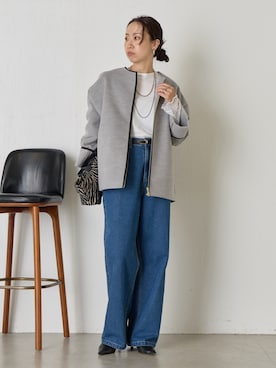 「アイテム（トートバッグ、ブラック系）」を使った、akane.mさん（レディース・162cm）の秋コーディネート