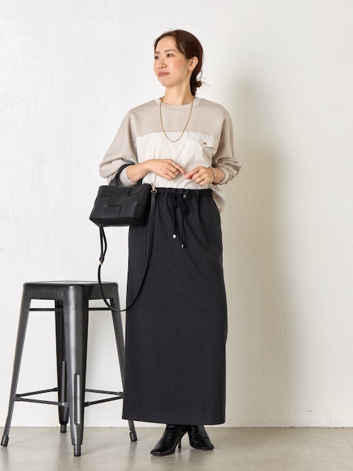 Jena espace merveilleux フハク切替ダンボールカットソー Jena espace merveilleux｜フハク切替ダンボールカットソー