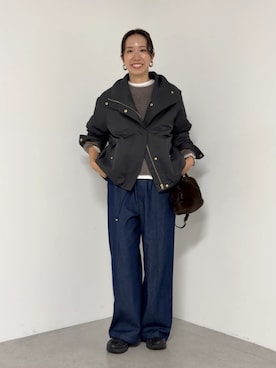 「アイテム（その他アウター）」を使った、akane.mさん（レディース・162cm）の秋コーディネート
