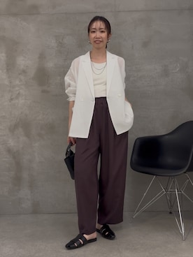 「Jena espace merveilleux（ジェナ　エスパスメルヴェイユ）のアイテム（ジャケット/アウター）」を使った、akane.mさん（レディース・162cm）の春コーディネート