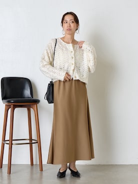「アイテム（ノーカラージャケット）」を使った、akane.mさん（レディース・162cm）の秋コーディネート