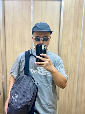 「JJJJound（ジョウンド）のアイテム」を使った、Henry Leeさん（メンズ・168cm）の夏コーディネート