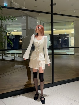 「ECREL（エクレール）のアイテム」を使った、MiSakiさん（レディース・163cm）の春コーディネート