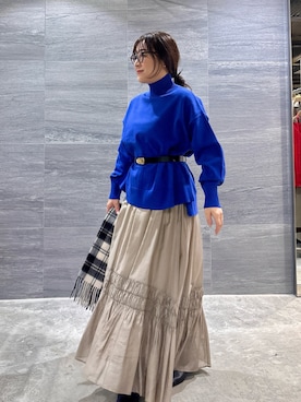 「アイテム（スカート、ベージュ系）」を使った、ggnakamuradesuさん（レディース・156cm）の冬コーディネート