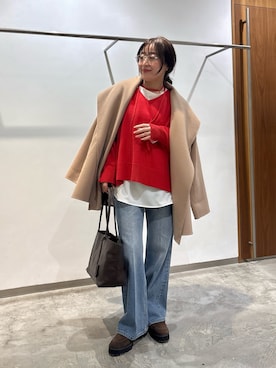 「アイテム（その他アウター、イエロー系）」を使った、ggnakamuradesuさん（レディース・156cm）の秋コーディネート