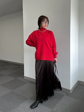 「GALLARDAGALANTE（ガリャルダガランテ）の【2.718】フラップオブロングバッグ（トートバッグ）」を使った、ggnakamuradesuさん（レディース・156cm）の秋コーディネート