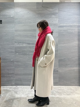 「アイテム（ストール/ショール）」を使った、ggnakamuradesuさん（レディース・156cm）の秋コーディネート