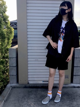 「GUコーデ」｜「アイテム（スリッポン）」を使った、tsukasanさん（レディース・171cm）の夏コーディネート