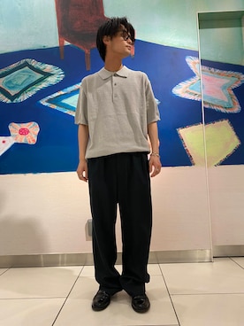 「URBAN RESEARCH ROSSO MEN（アーバンリサーチロッソメン）のアイテム（ポロシャツ）」を使った、ryutoさん（メンズ・163cm）の夏コーディネート