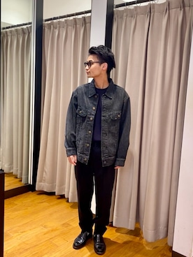 「アイテム（デニムジャケット）」を使った、ryutoさん（メンズ・163cm）の秋コーディネート