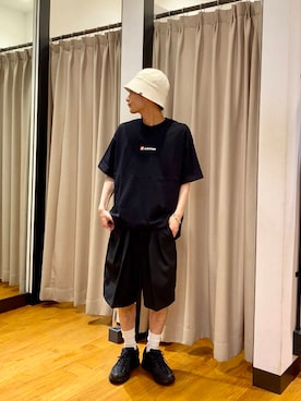 「アーバンリサーチ」｜「アイテム（帽子）」を使った、ryutoさん（メンズ・163cm）の夏コーディネート