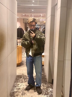 「アイテム（スタジャン）」を使った、ryutoさん（メンズ・163cm）の冬コーディネート