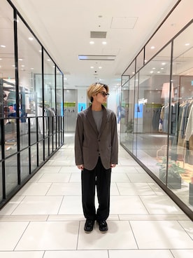 「アイテム（スーツジャケット）」を使った、ryutoさん（メンズ・163cm）の秋コーディネート