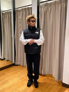 「アイテム（ダウンベスト）」を使った、ryutoさん（メンズ・163cm）の冬コーディネート