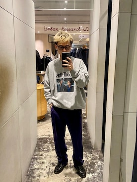 「URBAN RESEARCH（アーバンリサーチ）のアイテム（スウェット）」を使った、ryutoさん（メンズ・163cm）の秋コーディネート