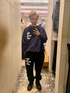 「アイテム（スウェット）」を使った、ryutoさん（メンズ・163cm）の秋コーディネート
