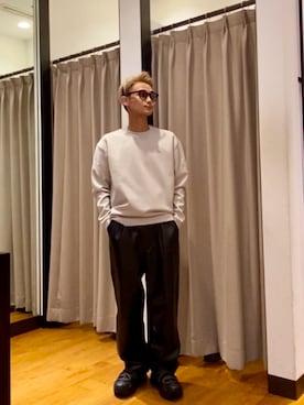 「LACOSTE（ラコステ）のアイテム」を使った、ryutoさん（メンズ・163cm）の秋コーディネート