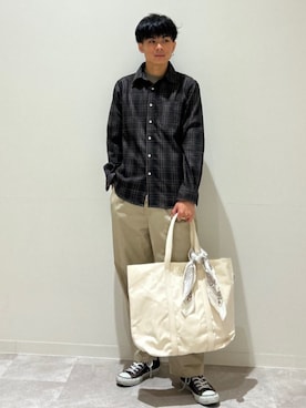 「SHIPS」｜藤井さん（メンズ・171cm）の秋コーディネート