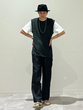 「レイヤード風」｜藤井さん（メンズ・171cm）の夏コーディネート