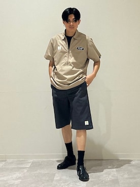 「アイテム（パープル系）」を使った、藤井さん（メンズ・171cm）の夏コーディネート