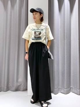 「アイテム（帽子）」を使った、chinatsuさん（レディース・161cm・30代）の夏コーディネート