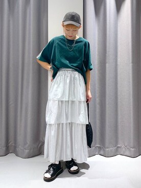「アイテム（帽子）」を使った、chinatsuさん（レディース・161cm・30代）の夏コーディネート