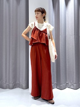 「アイテム（オールインワン・サロペット）」を使った、chinatsuさん（レディース・162cm・30代）の夏コーディネート