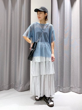 「アイテム（帽子）」を使った、chinatsuさん（レディース・161cm・30代）の夏コーディネート