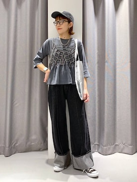 「アイテム（帽子）」を使った、chinatsuさん（レディース・161cm・30代）の夏コーディネート