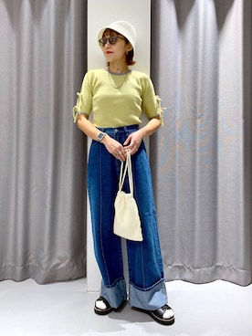 「アイテム（帽子）」を使った、chinatsuさん（レディース・161cm・30代）の夏コーディネート