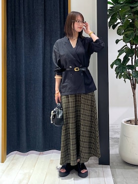 「アイテム（ジャケット/アウター）」を使った、Haruneさん（レディース・167cm・30代）の夏コーディネート