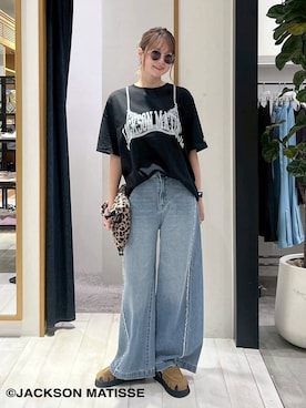 「BAYFLOW（ベイフロー）のアイテム」を使った、Haruneさん（レディース・167cm）の夏コーディネート