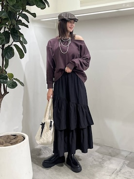 「アイテム（スウェット）」を使った、Haruneさん（レディース・167cm・30代）の秋コーディネート