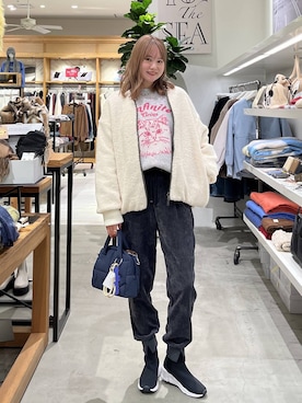 「アイテム（ブルゾン）」を使った、Haruneさん（レディース・167cm・30代）の冬コーディネート